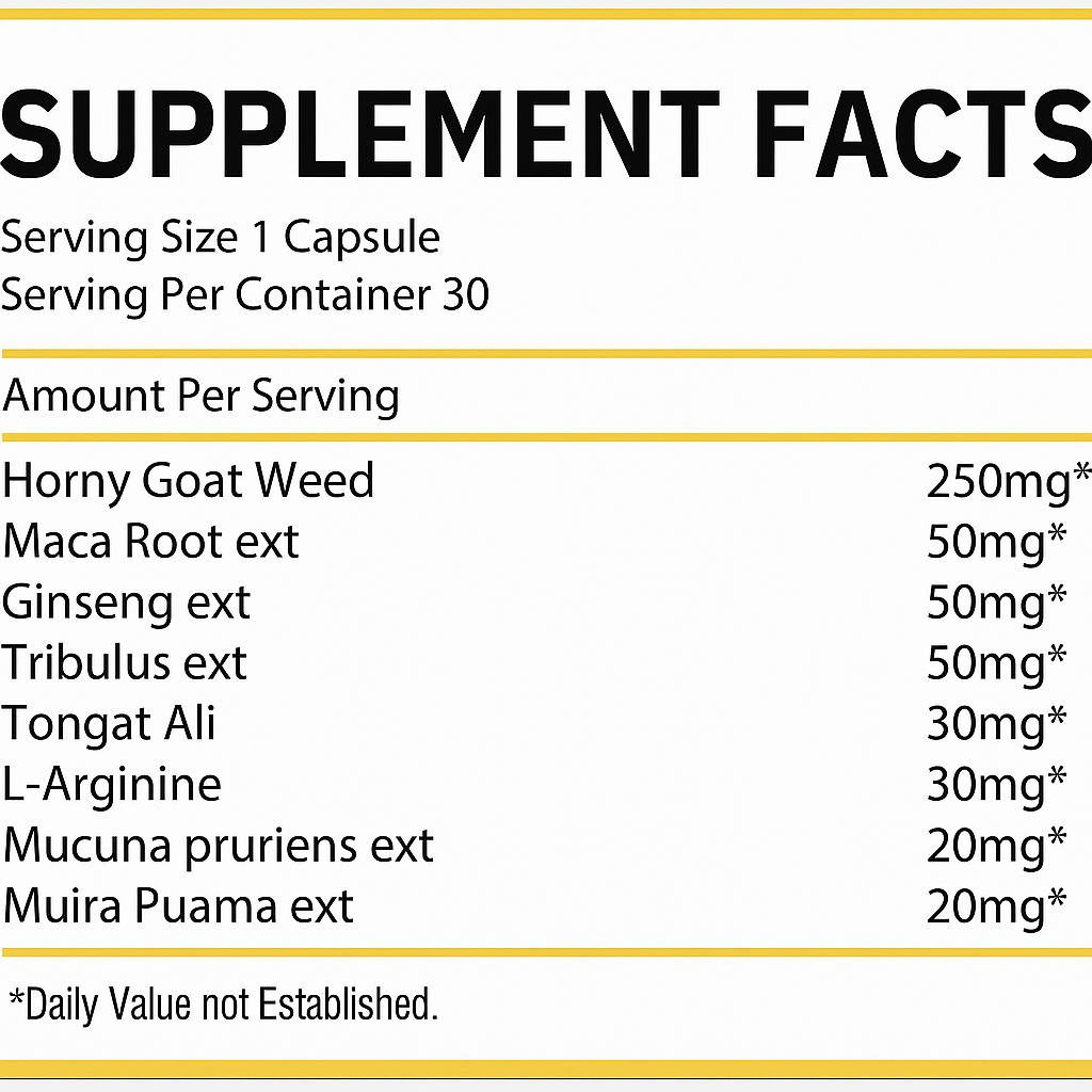 Stamina Pro (Men's Vitality)- 60 Power Capsules